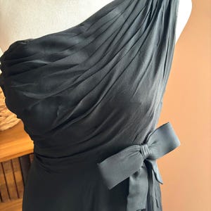 Luxury Vintage Evening Gown, 1960&#39;s  Gown, Black Chiffon Gown, Malcolm Starr Gown,