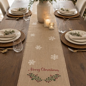 Christmas Table Runner Hand Painted Seasonal Home Decor Best Seller Holiday  Runner