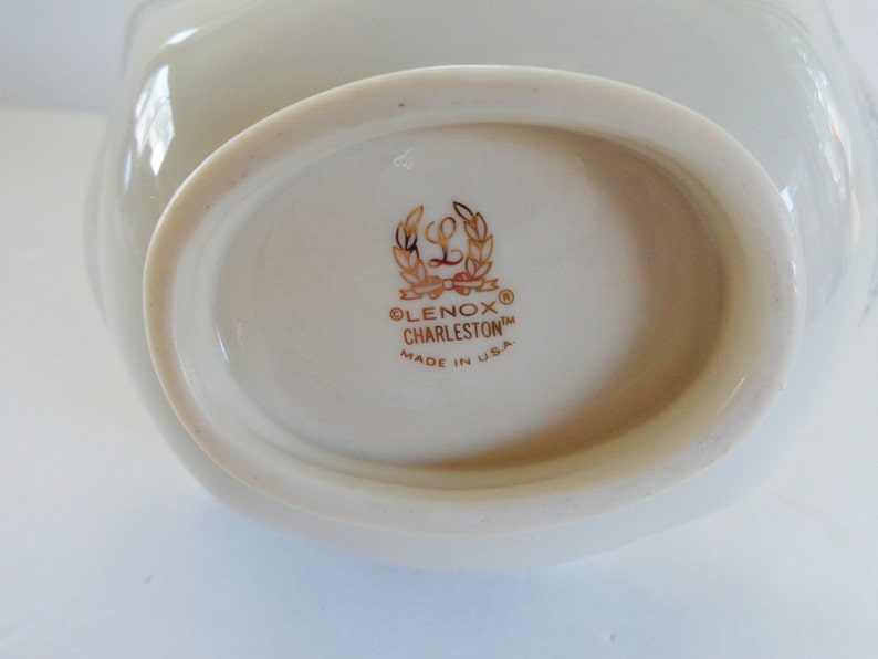 Lenox Candy Dish With Handle Charleston Pattern Vintage Etsy