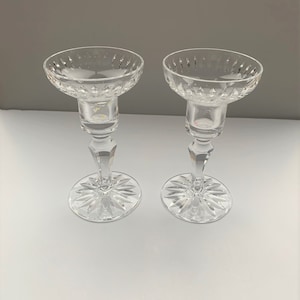 Crystal Candlestick Holders Set of 2 Vintage candlesticks