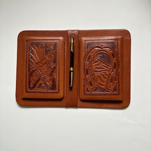 Leather Address Book, Vintage  Notepad Desk Organizer, Office Decor,interior Design, Desk Organizer