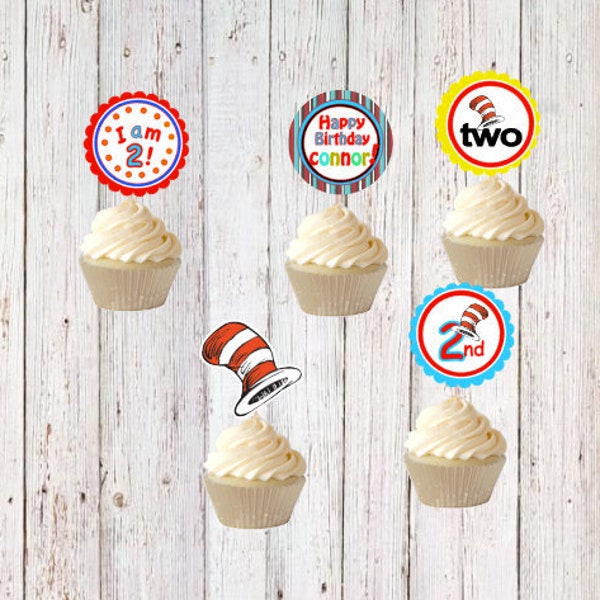 Dr Seuss Cupcake Topper - Etsy
