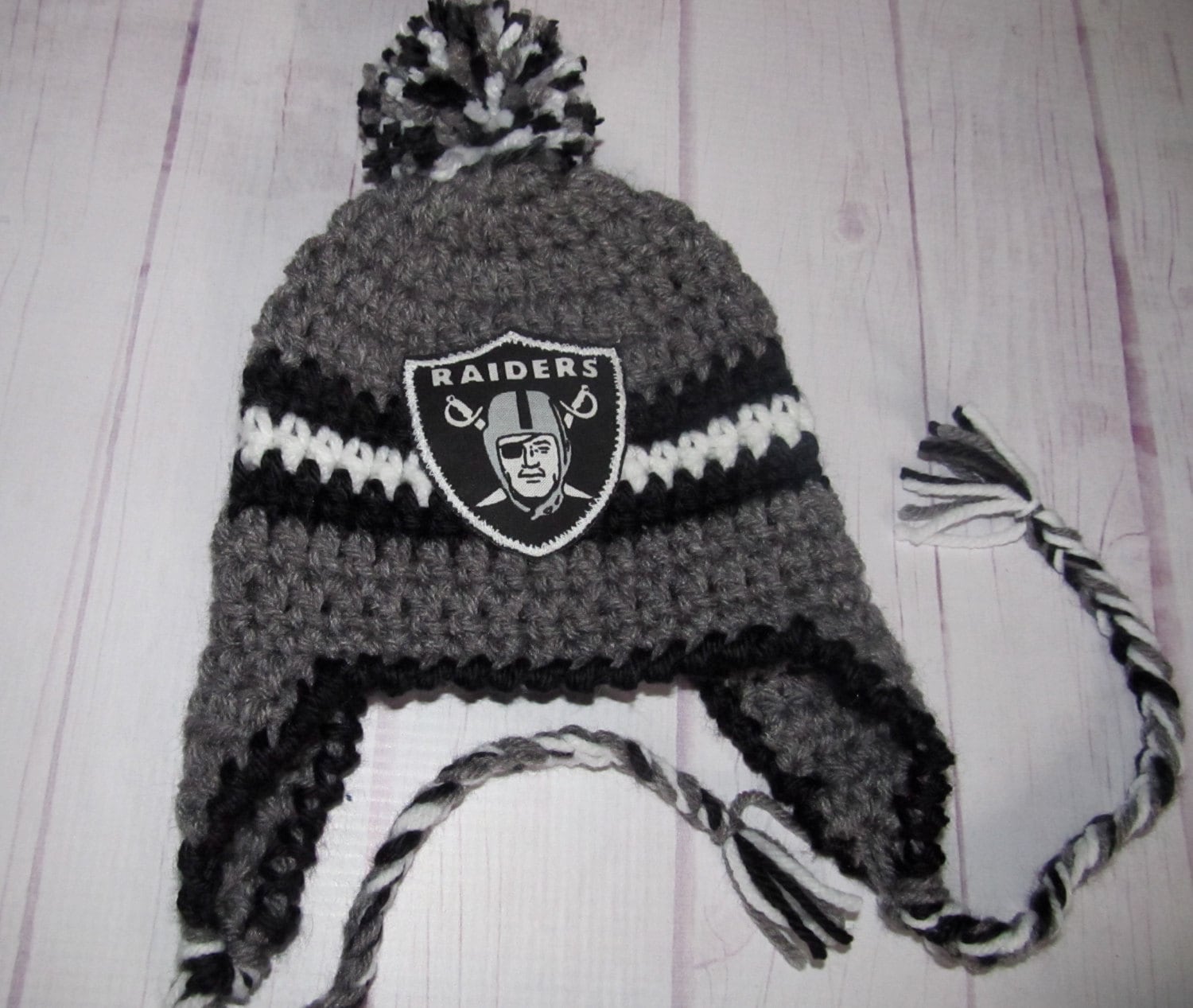 pink raiders beanie