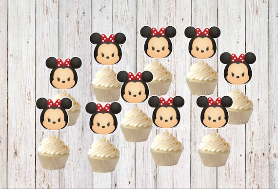 Tsum Tsum Minnie Mouse Cupcake Toppers Set of 20 Minnie Mouse