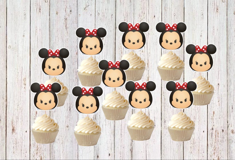 Tsum Tsum Minnie Mouse Cupcake Toppers Set of 20 Minnie