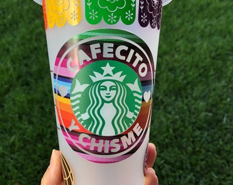 Personalized Cafecito y Chisme Starbucks Venti Cold Cup