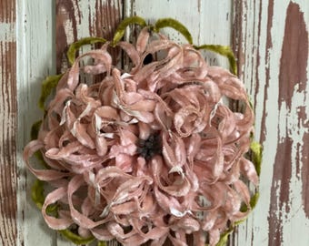 Vintage chenille flower