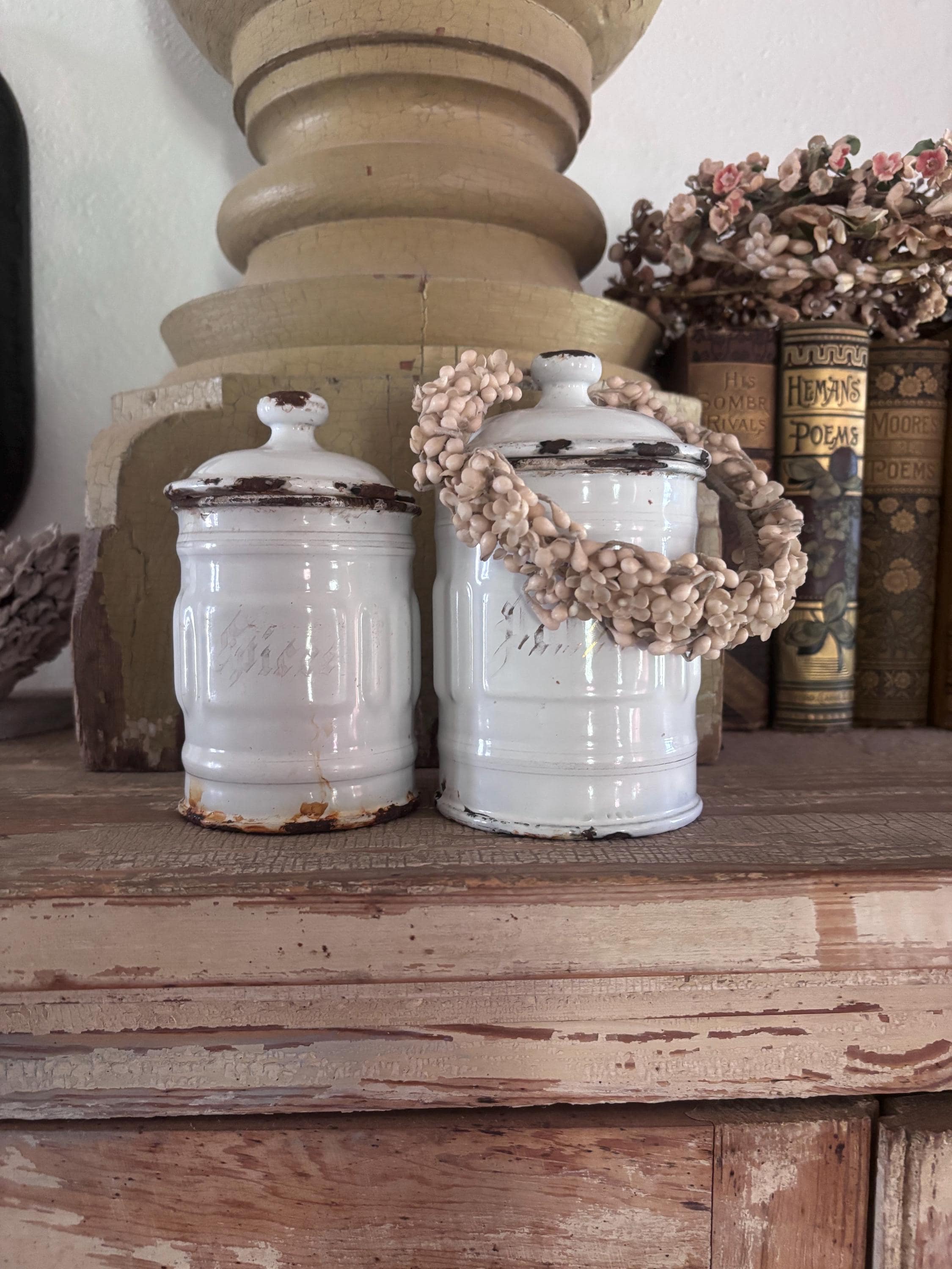 Enamelware Canisters - Etsy