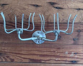 Antique nickel bathroom cup holder