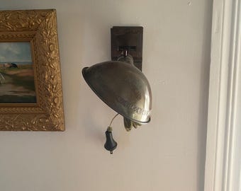 Vintage 1940s Brass Adjusto-Lite Desk Lamp, Faberware Brooklyn (12.5" Length)
