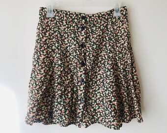 button front skirt etsy