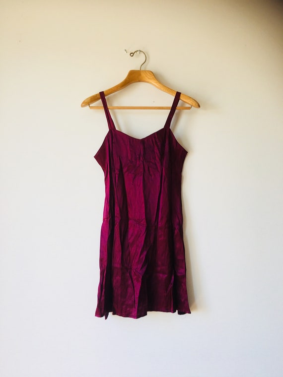 silky burgundy dress
