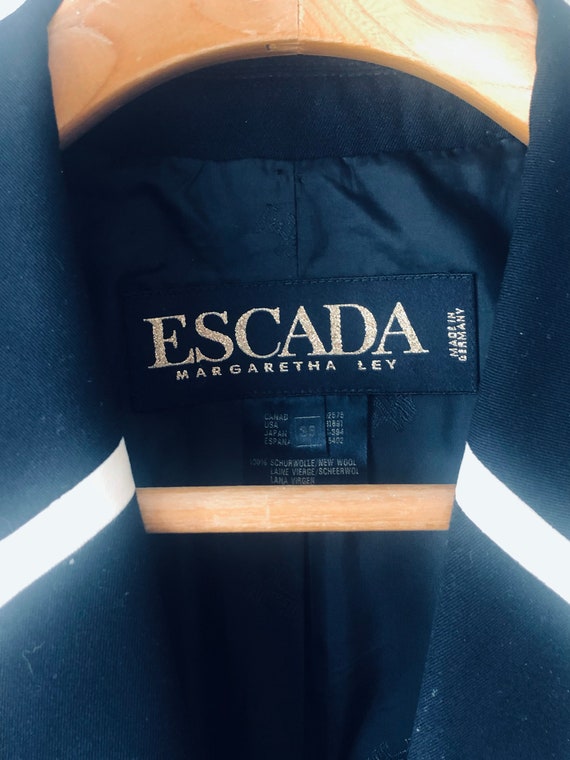 Chic Vintage Escada by Margaretha Ley Navy Blue D… - image 4