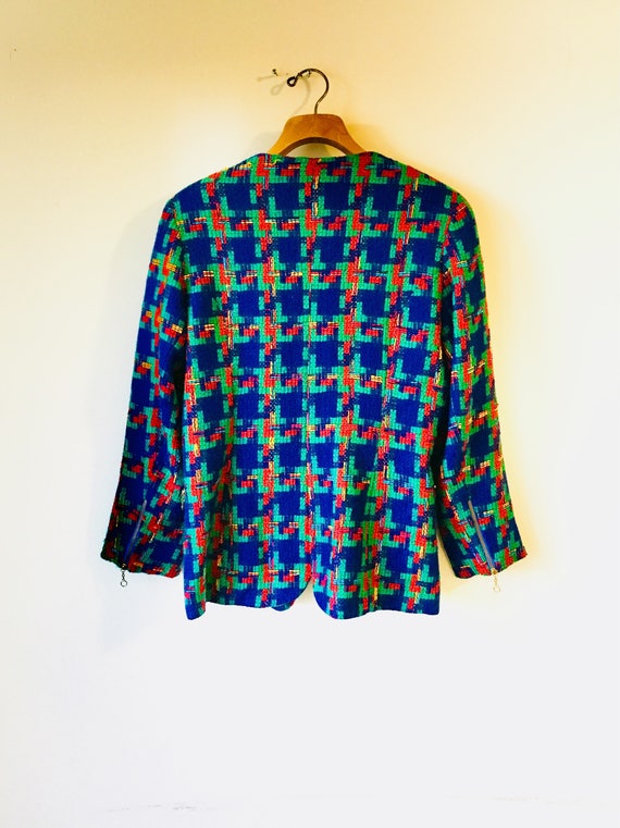 Early 90s vintage blazer, Fyzal Virani, Wool, Gol… - image 2