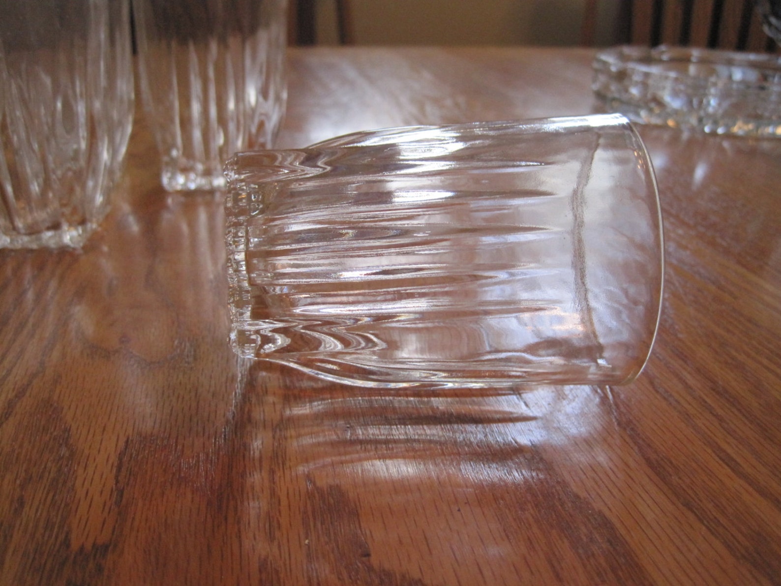 Vintage Crystal 8 oz. Drinking glasses Square Bottoms from the Etsy