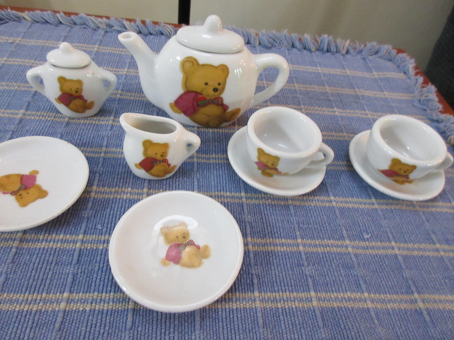 Vintage 11 piece Childs Tea Set 1980s90s Etsy