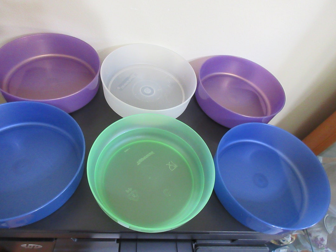 Set of Six Vintage Used Tupperware Cereal Bowls With Lids Etsy