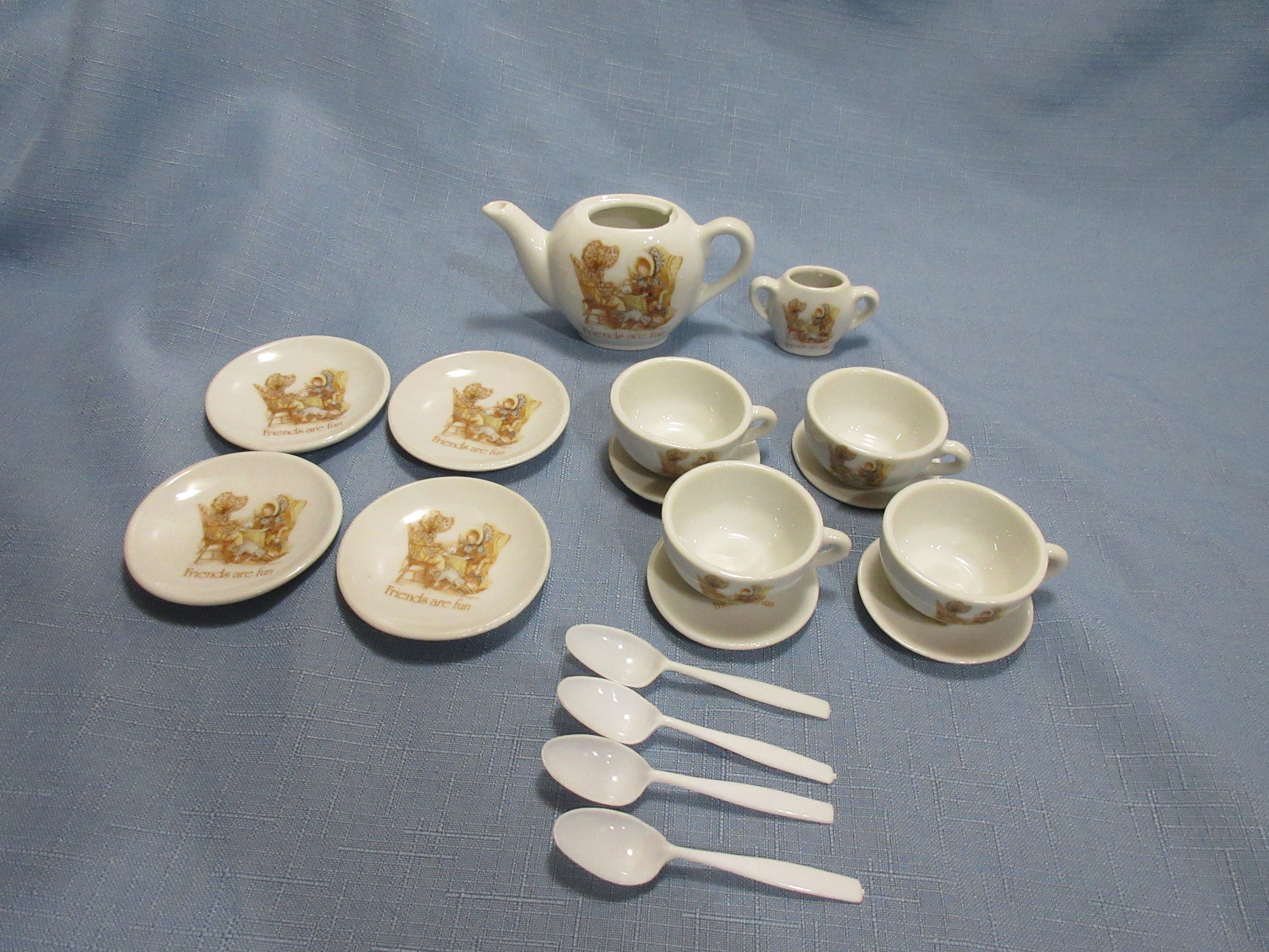 Vintage Holly Hobbie Porcelain Childs Tea set 1970s Etsy