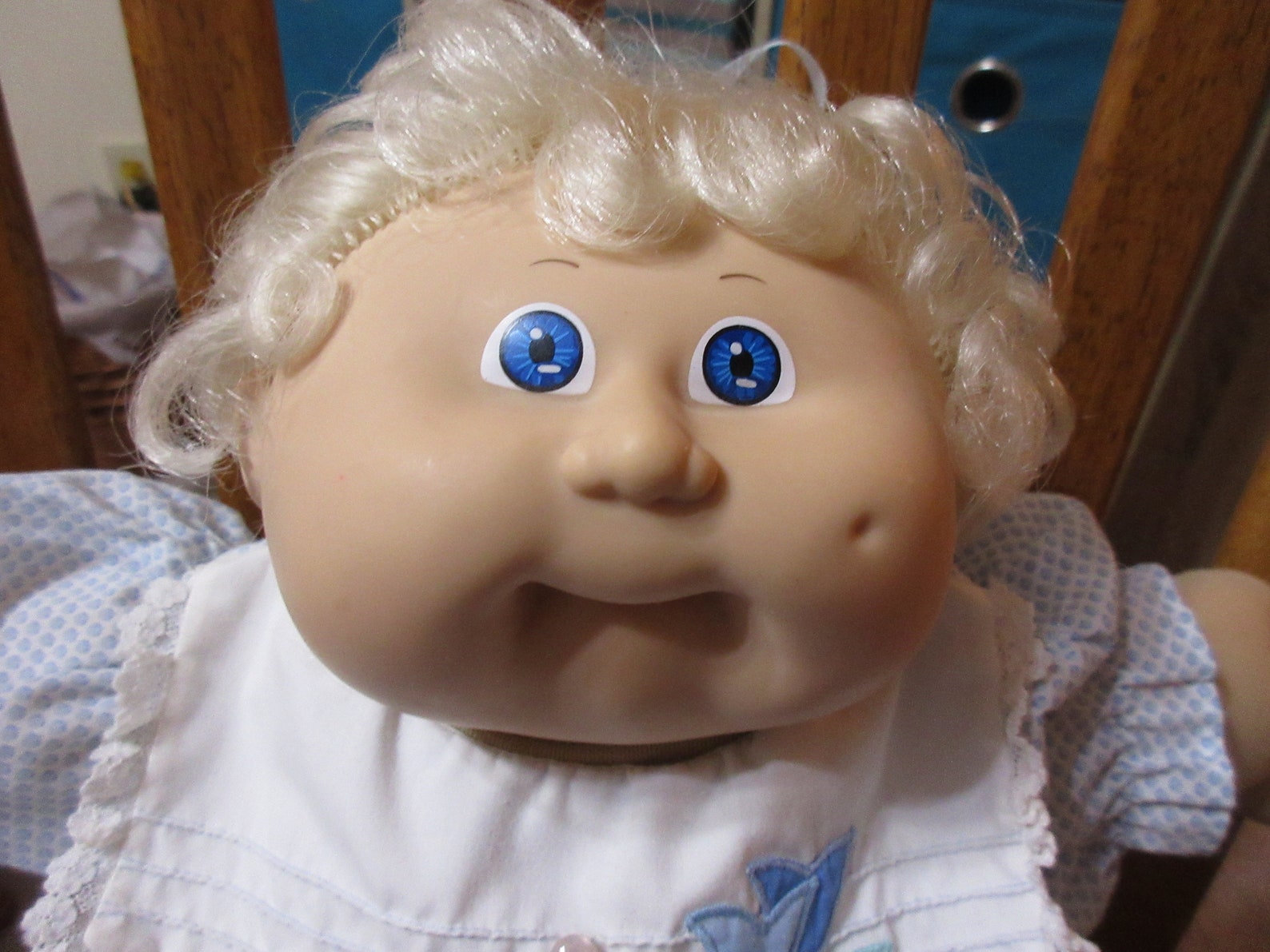 Vintage Cabbage Patch Kid Blond Hair Blue Eyes Dimple 1978 Etsy