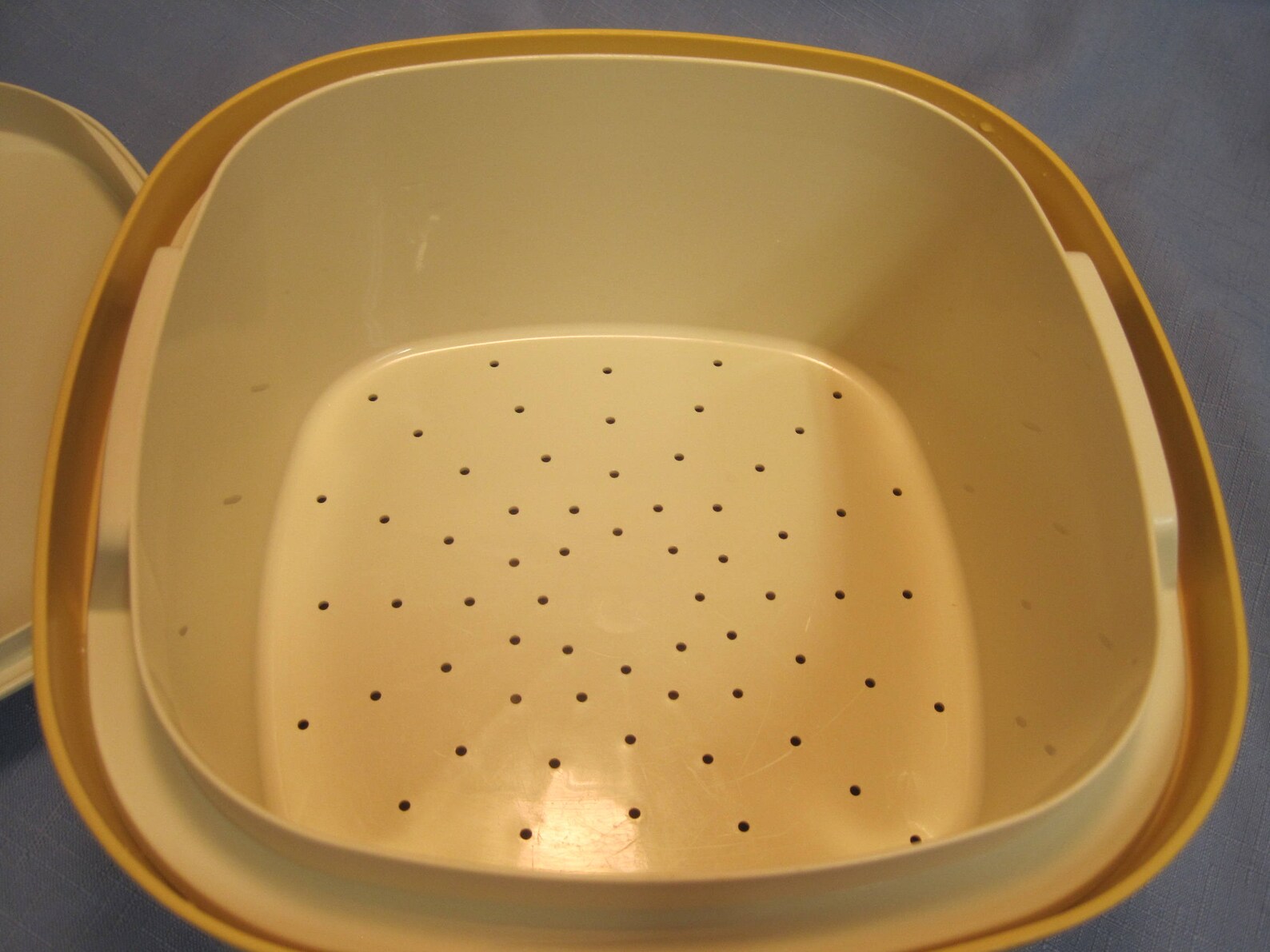 Tupperware Square Covered Strainer Bowl 1970s Etsy