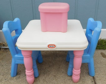 Upcycled Refurbished Children S Table And Chairs Hand Etsy