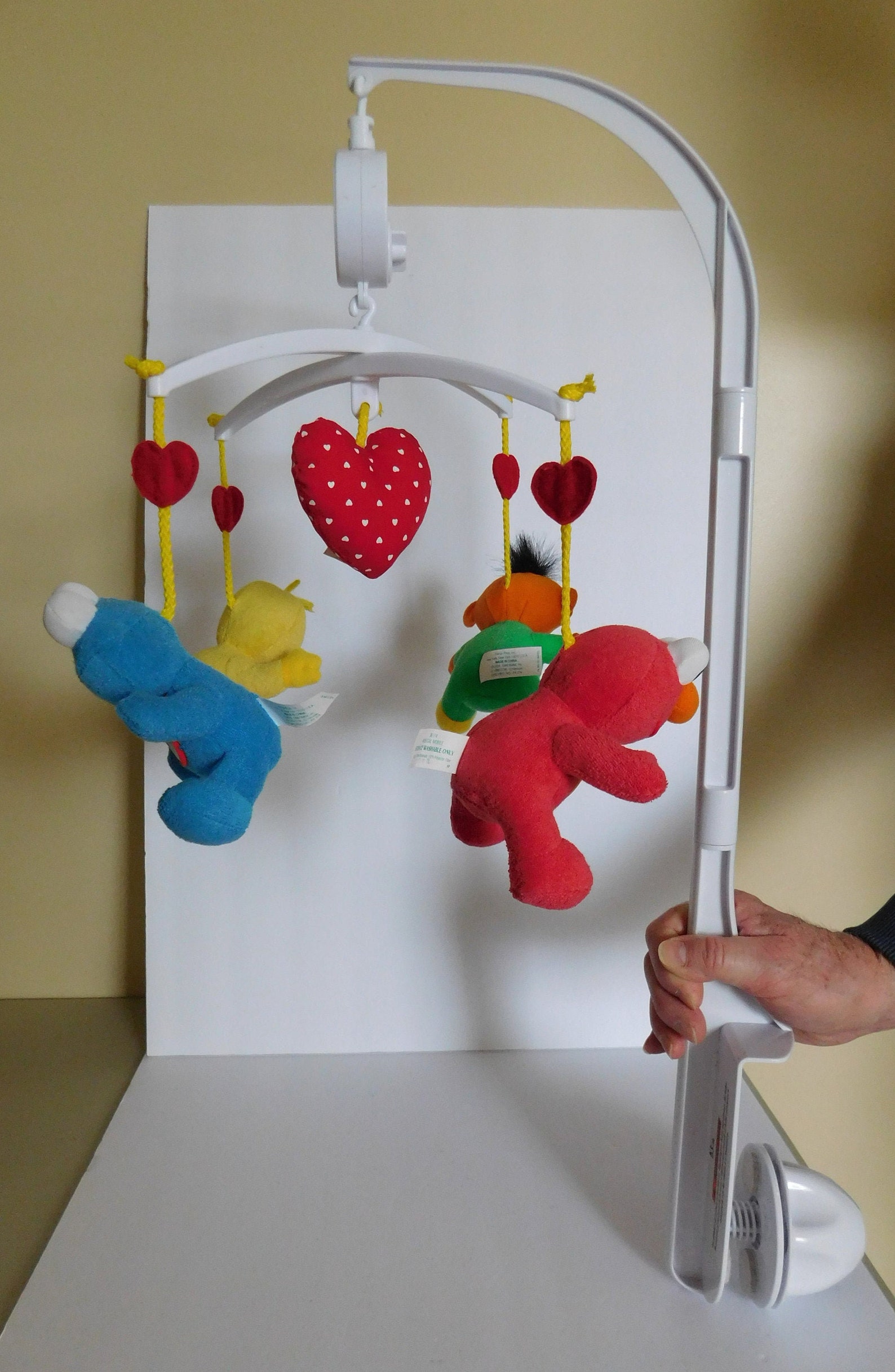 RARE Fisher Price Sesame Street Crib Mobile Plush Musical Etsy