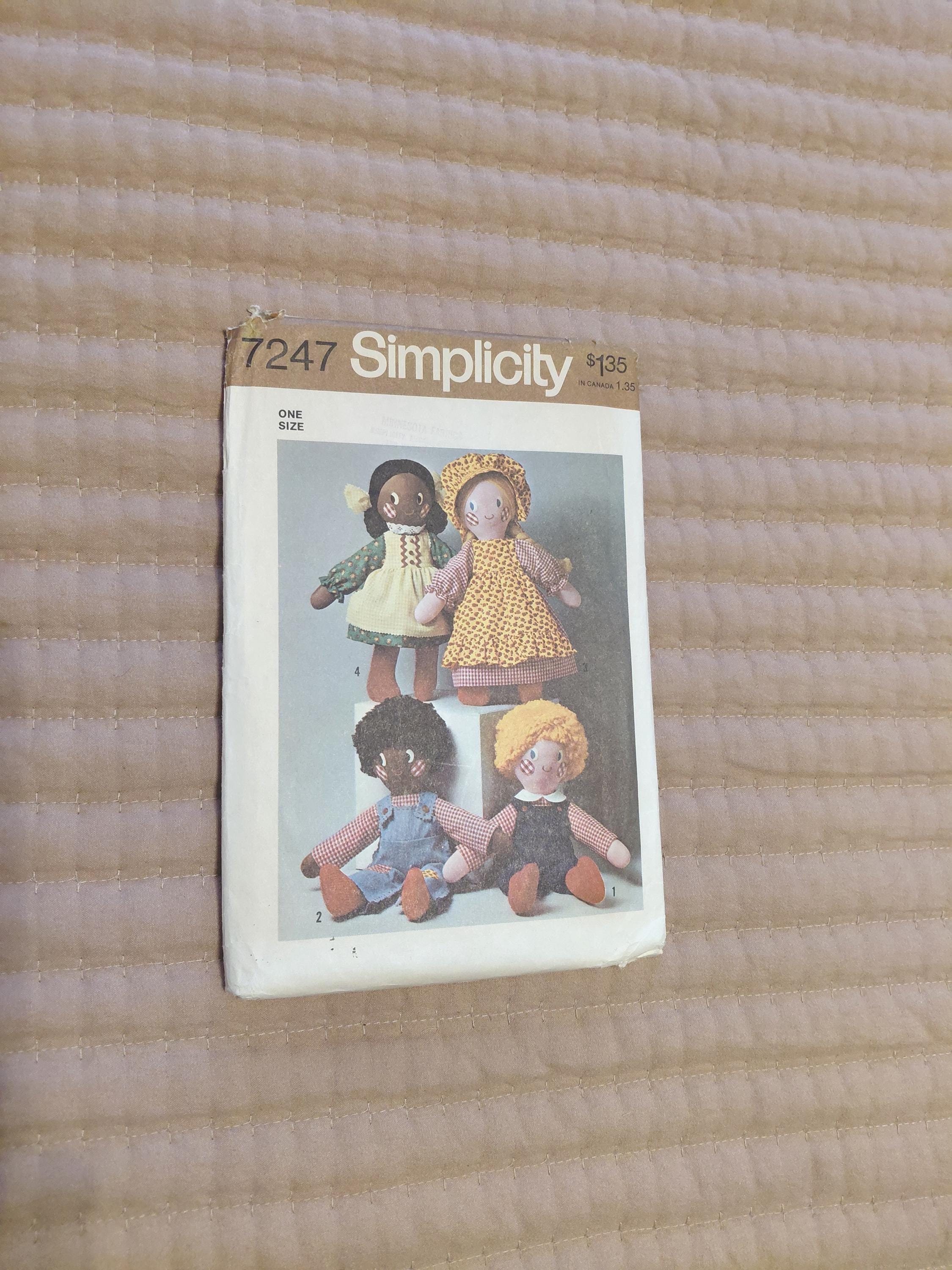 Vtg 1975 Simplicity Crafts Pattern Rag Doll & Clothes Uncut - Etsy