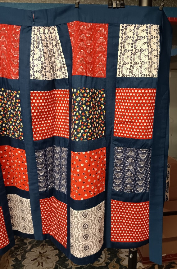 Vtg 1970's Patchwork Wrap Skirt - image 3