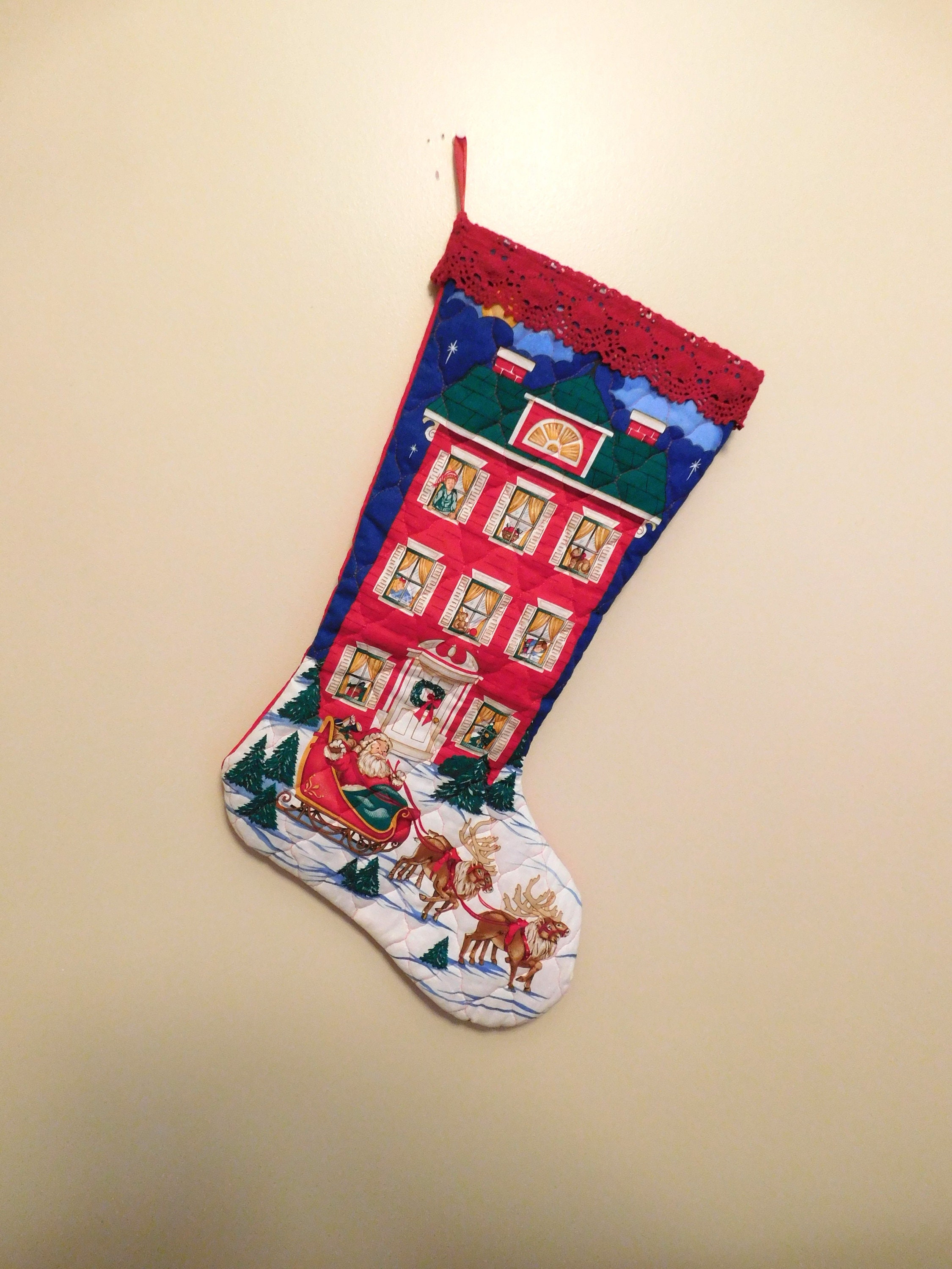 St. Nicholas Square® 21-in. Striped Monogram Christmas Stocking