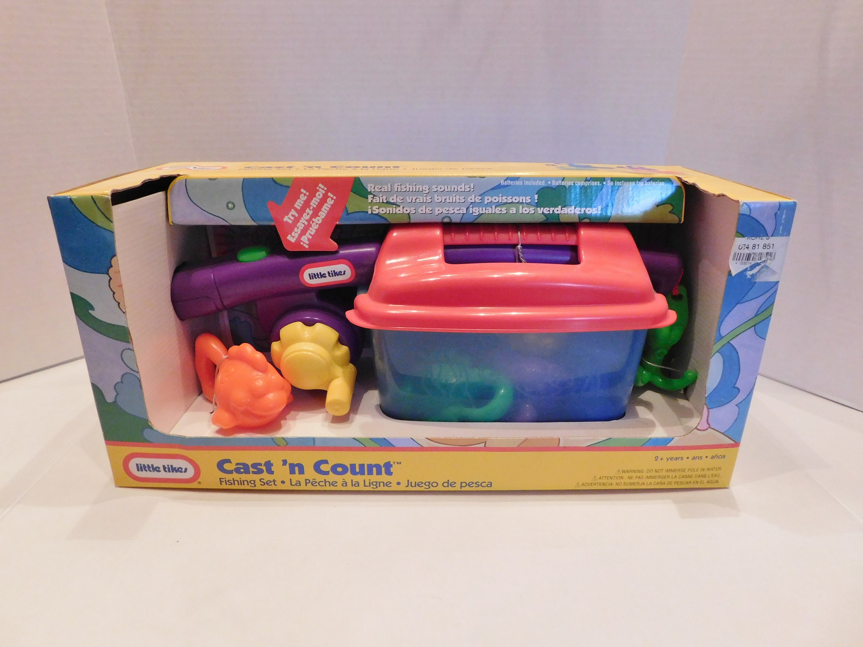 vintage 1998 Little Tikes Cast n Count Fishing Set NEW in BOX