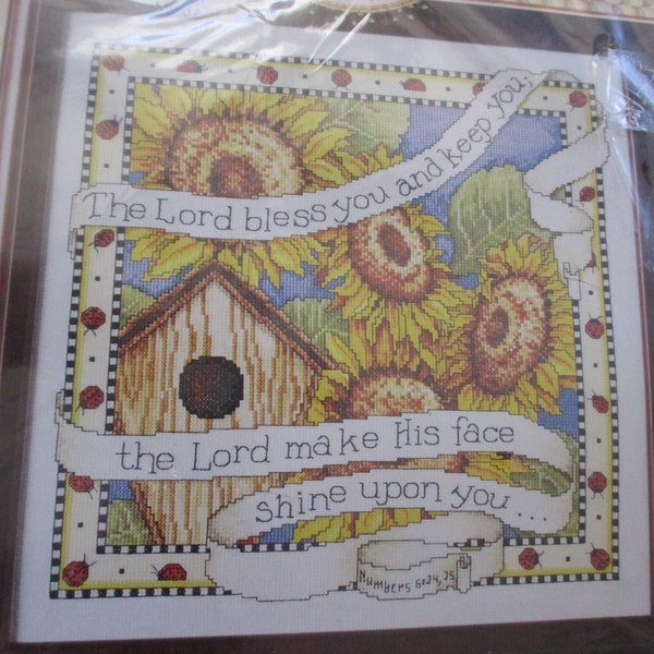 Karla Dornacher Plaid Bucilla The Lord Bless You 12 x 12 Kit