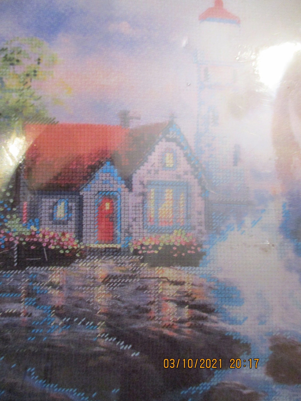 Thomas Kinkade Embellished Cross Stitch Kit Beacon of Hope 50961