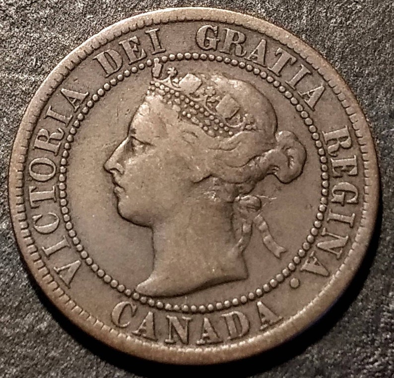 1896 Large Canadian One Cent