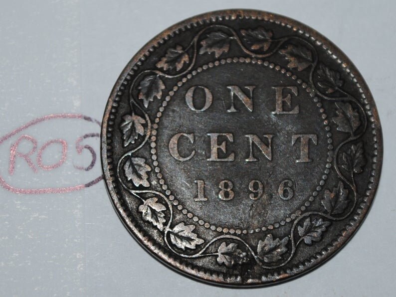 1896 Large Canadian One Cent