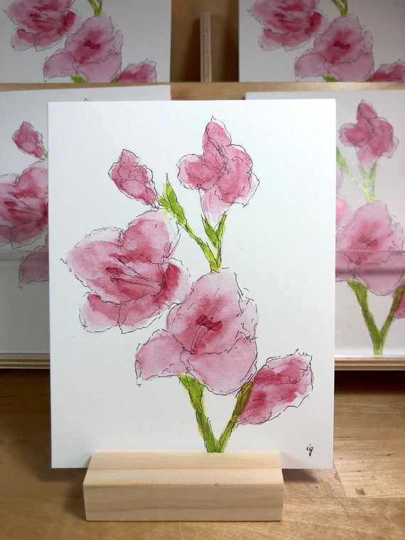 Freesia Floral | Greeting Card Freesia Floral | Greeting Card