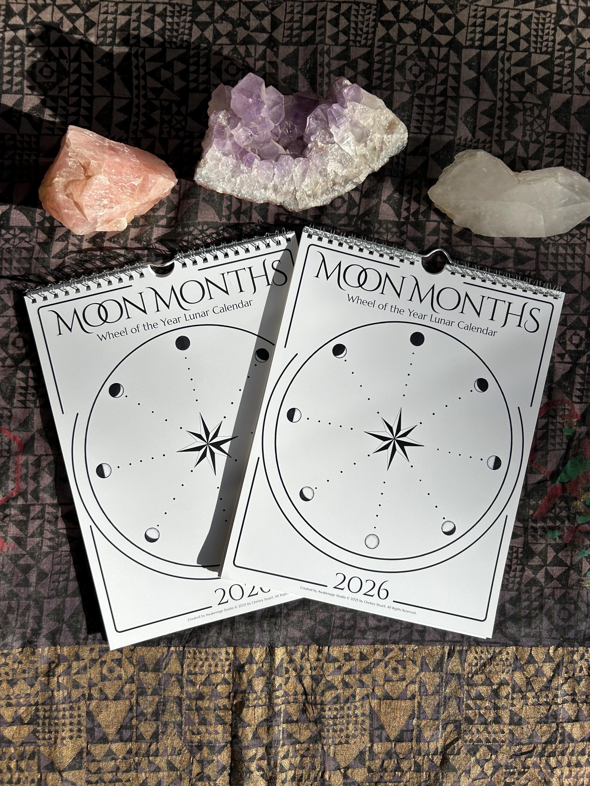 Moon Months 2026 Wheel of the Year Lunar Calendar - Etsy