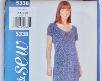 Vintage Sewing Pattern 1990s Womens Dress Size 6-8-10 See & Sew 5338 UNCUT