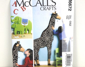 McCall's Crafts #M6672 Sewing Pattern: Baby Elephant Wall Decorations New - Uncut