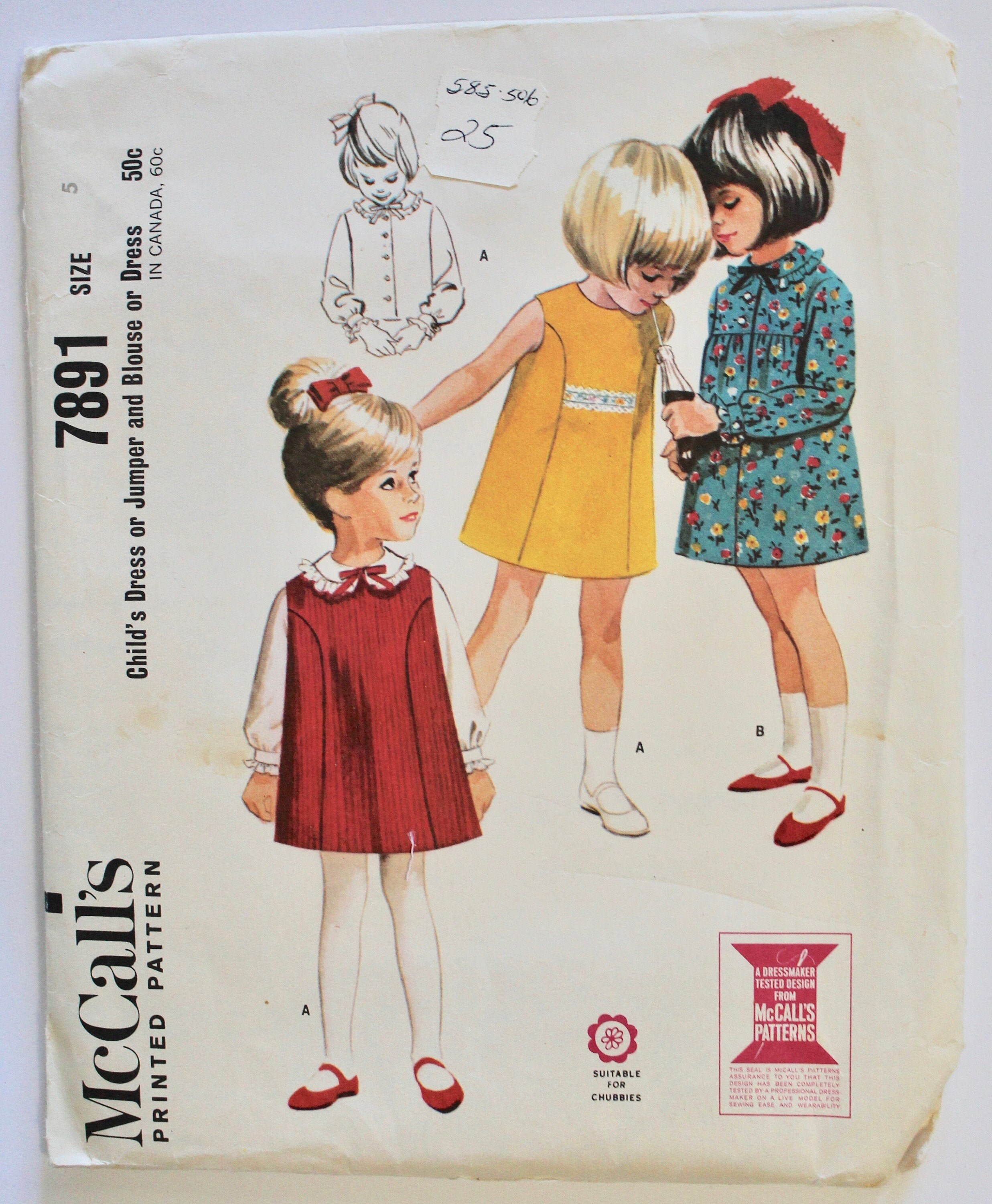 McCalls Sewing Pattern 5793 Children's Special Occasion Wear Sizes: 6-7-8