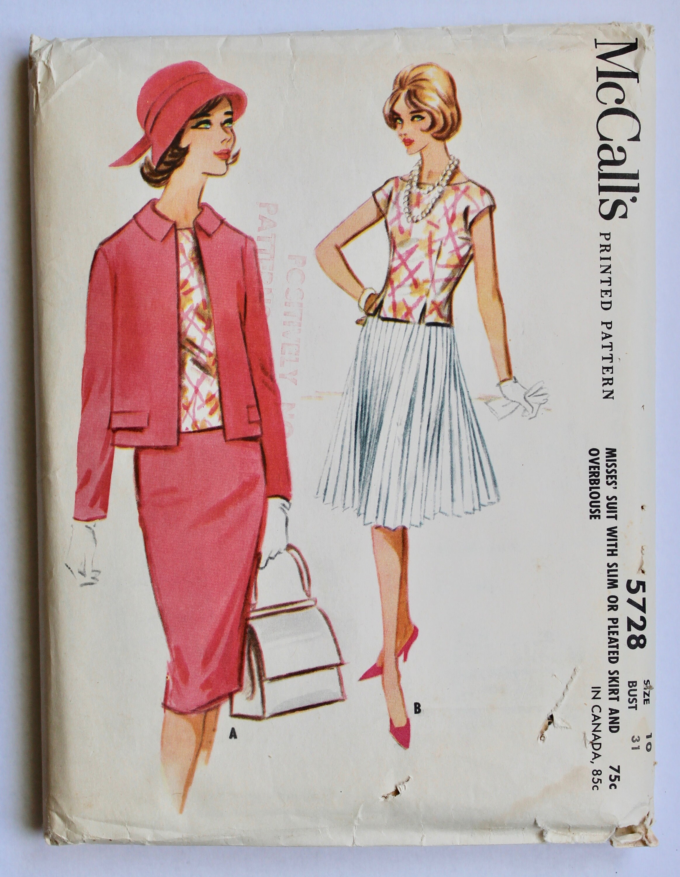 Pleated Skirt Suit Blouse 