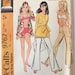 Vintage 1960s Women's Bikini Swimsuit/Beach Wrap and Pants Sewing Pattern Size 7/8 Teen Bust 29 McCall's 9767