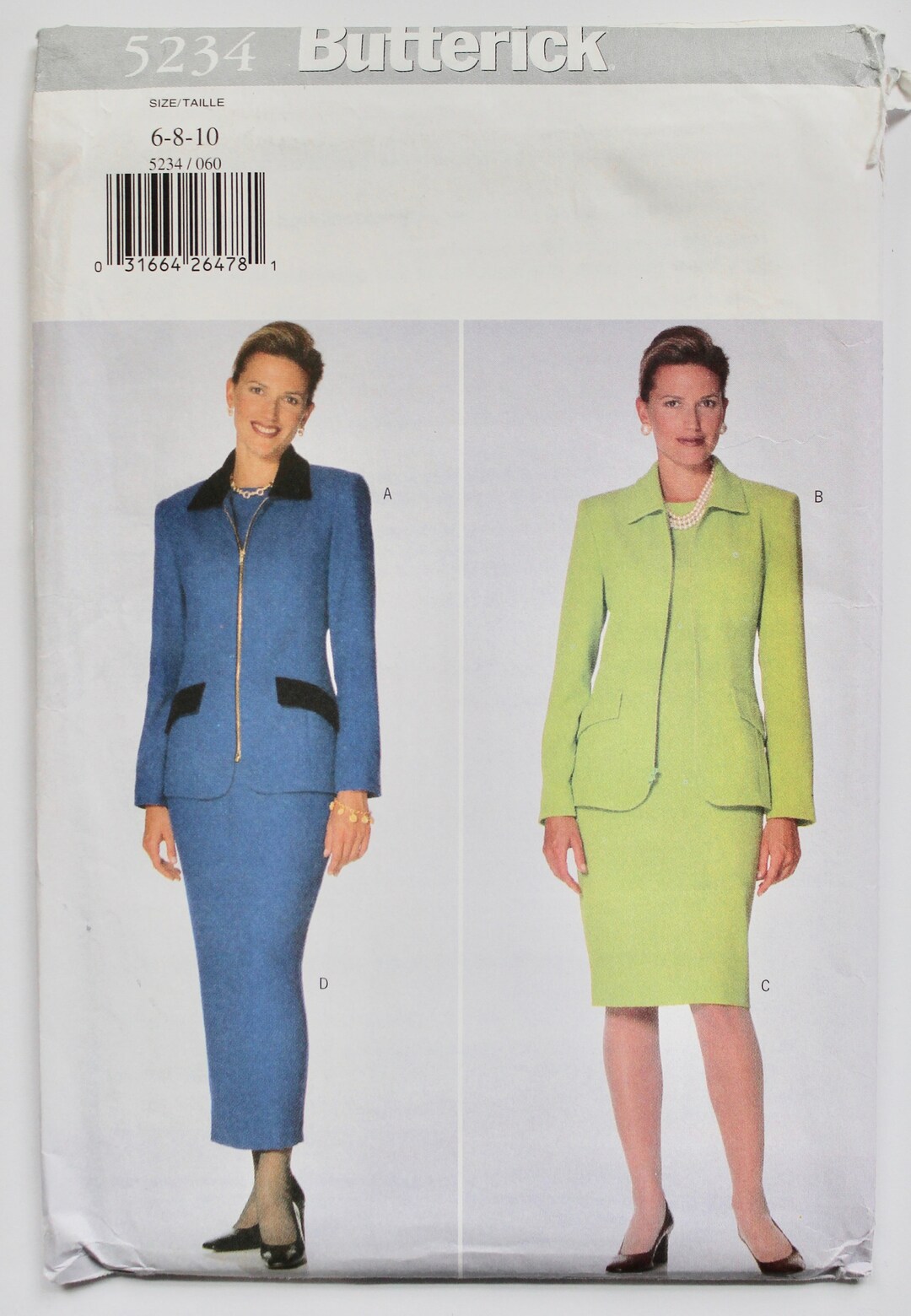 Vintage Sewing Pattern 1990s Women's Suit Pattern Jacket Etsy