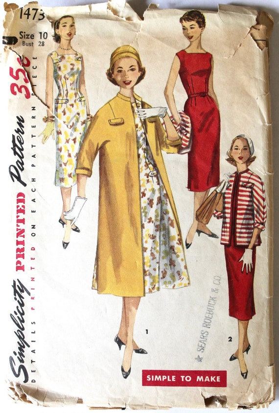 1950s shift dress