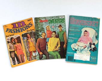 Vintage 1960's-70's Lot of 3 Mini Crochet Magazines!