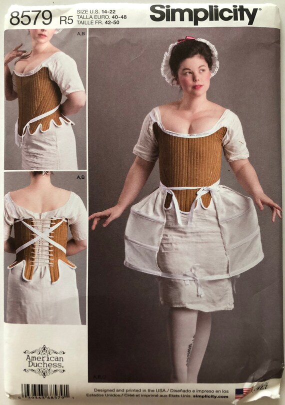 Historical Costume Sewing Pattern 18th Century Corset - Etsy