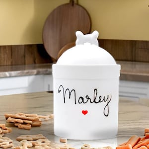 Dog Treat Container Personalized - Custom Dog Treat Jar - Large Dog Treat Jar -  Puppy Gift - New Dog Treat Jar - Custom Pet Gift