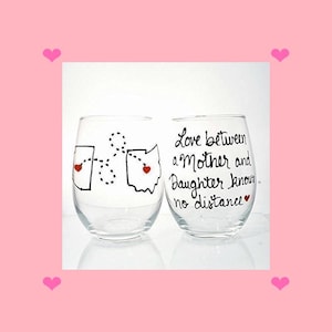 Mothers Day from Daughter, Mother&#39;s Day Gift for Mother, Gift Mom, Wine Glass, Mom Gift for Mom wine glass, Mom Birthday Gift
