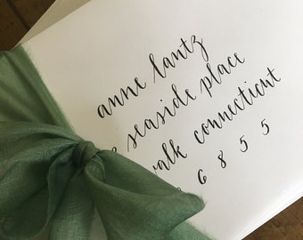 Calligraphy Envelope Addressing - Wedding Calligraphy - Escort Cards, Place Cards, Wedding Table Numbers and Buffet Cards Also Available