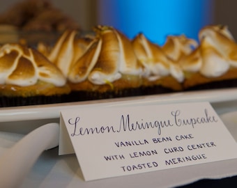 Buffet Cards - Food Labels - Hand Calligraphy - Candy Buffet - Wedding Table