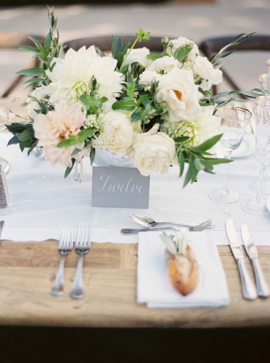Wedding Table Number - Calligraphy by Hand - Simple, Clean and Classic ...